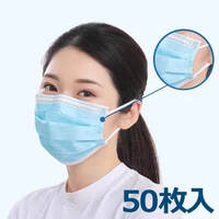 ◆細菌、飛沫ウイルスなど空気中の微細物質を防ぐ ― 《不織布サージカルマスク》抗菌や防塵に効果的な三層構造の不織布マスク