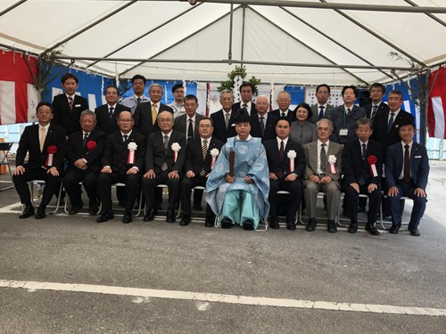 北中城村役場第一庁舎改築事業 起工式 北中城村役場第一庁舎改築事業 起工式