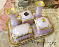 Antique Limoges hand painted  vanity set