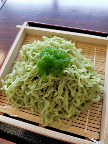 ★アーサそば冷しつけ麺を食べてみた ★アーサそば冷しつけ麺を食べてみた