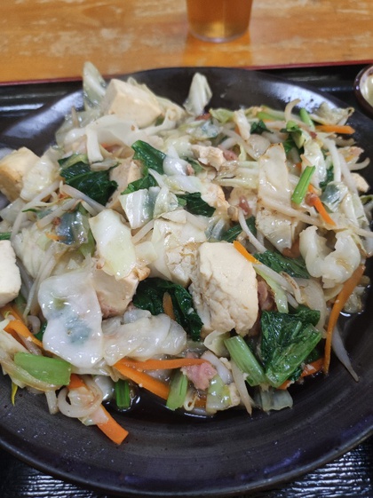 ★野菜チャンプルーは、豆腐が少なめだった ★野菜チャンプルーは、豆腐が少なめだった
