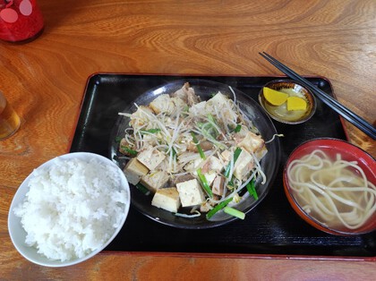★またもやヘチマは無し(売り切れ?)で、安定の豆腐チャンプルー ★またもやヘチマは無し(売り切れ?)で、安定の豆腐チャンプルー