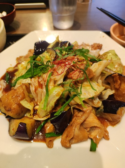 ★豚茄子と、とろろご飯のランチ ★豚茄子と、とろろご飯のランチ
