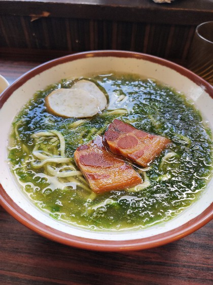 ★二日酔いの休日、優しい味のアーサそばランチ ★二日酔いの休日、優しい味のアーサそばランチ