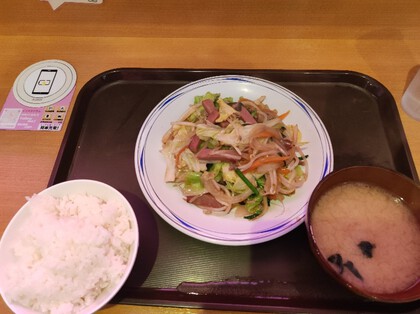 ★パチンコ屋さんの野菜炒めランチ ★パチンコ屋さんの野菜炒めランチ