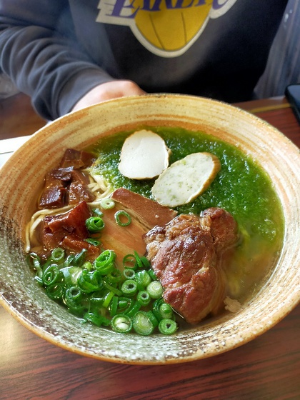 ★アーサそば冷しつけ麺を食べてみた ★アーサそば冷しつけ麺を食べてみた