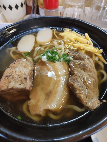 ★定番の東江そばを麺大盛りで食べた ★定番の東江そばを麺大盛りで食べた