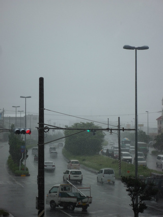 わぉ(驚) 急に雨が降ってきたぁ!!