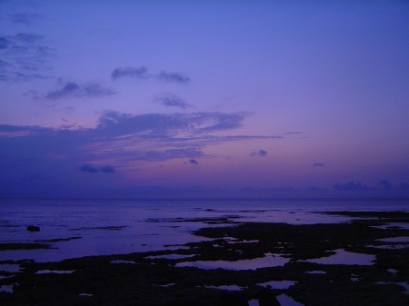 砂辺の夕暮れ