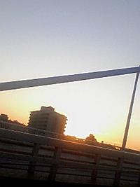 珍しく夕焼け♪ 2008/12/03 19:24:48