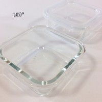 ダイソー☆耐熱ガラス食器＆無印☆バルブ付き保存容器　比較