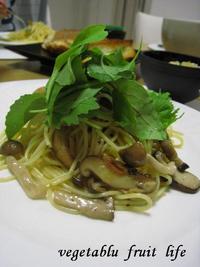にんにくきのこパスタ　レシピ 2008/08/05 11:33:24