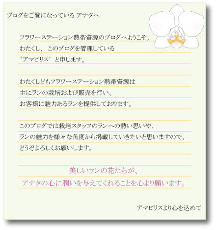 フラワーステーション熱帯資源ブログ開設