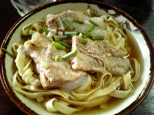 そば平麺で♪