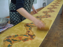 Process of Bingata Dyeing【Okinawan Traditional Craft】 Process of Bingata Dyeing【Okinawan Traditional Craft】