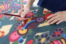 Process of Bingata Dyeing【Okinawan Traditional Craft】 Process of Bingata Dyeing【Okinawan Traditional Craft】