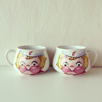 ▼△.. gypsyblue ..△▼ パスタにもシチューにも!キャンベルスープマグ。(SOLD)
