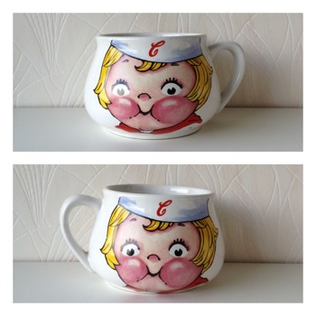 ▼△.. gypsyblue ..△▼ パスタにもシチューにも!キャンベルスープマグ。(SOLD)