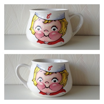 ▼△.. gypsyblue ..△▼ パスタにもシチューにも!キャンベルスープマグ。(SOLD)