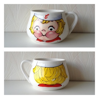 ▼△.. gypsyblue ..△▼ パスタにもシチューにも!キャンベルスープマグ。(SOLD)