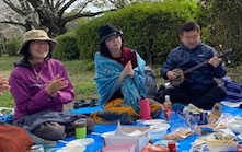 がちまやぁ三線サークル、桜の下で飲んで、歌って、踊って・・ がちまやぁ三線サークル、桜の下で飲んで、歌って、踊って・・
