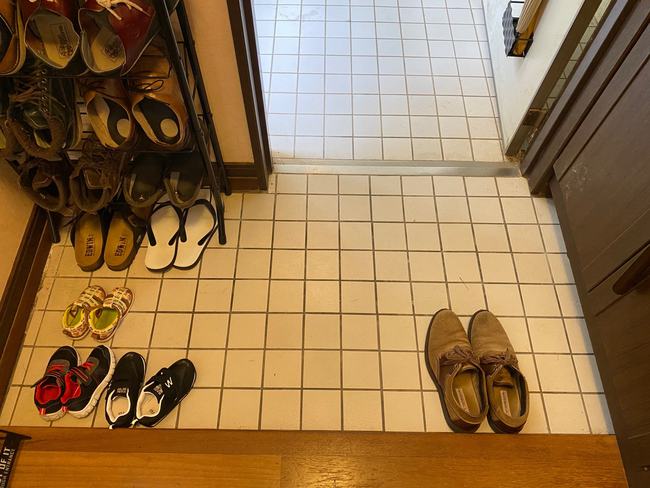 殺風景だった玄関を人口芝でリメイク 殺風景だった玄関を人口芝でリメイク