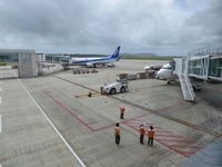 馴れない石垣空港で戸惑う