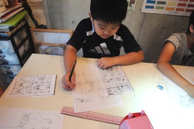 5月「マンガを描こう」 2日目