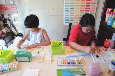 7月「絵の具の技法を学ぼう」3日目