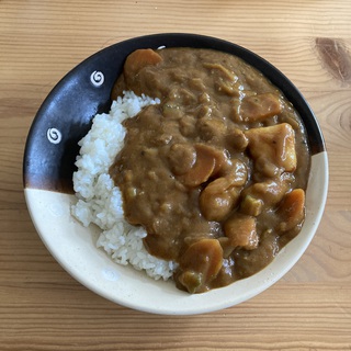 今日からハーリーの練習! カレーライス