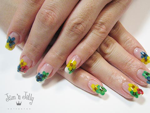 押し花ネイル