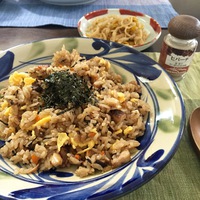 余った沖縄料理でリメイク炒飯