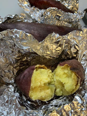 さつまいも(シルクスイート)で焼き芋 さつまいも(シルクスイート)で焼き芋