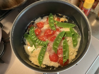 えんどう豆とハムのパスタ えんどう豆とハムのパスタ