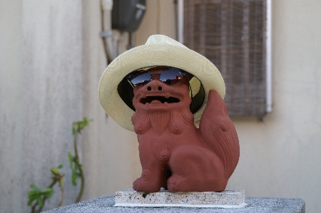 竹富島:高那旅館 常夏シーサー。