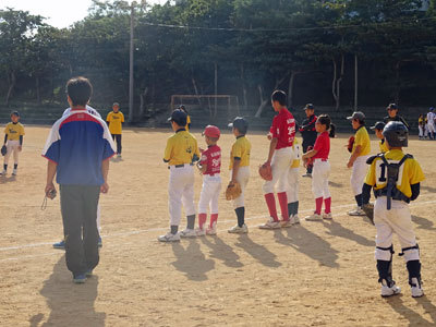 沖縄電力野球部　野球教室