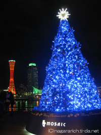 ハーバーランドモザイクのクリスマスツリー 2007/12/13 06:30:00