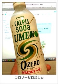 カルピスソーダ梅 【ゼロカロリー】 2010/01/16 23:31:57