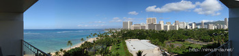 ワイキキショア ラナイからの景色