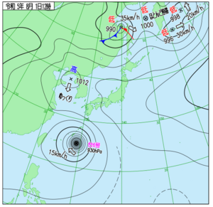 熱低23 → 台風6号23 熱低23 → 台風6号23