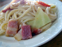キャベツのパスタ