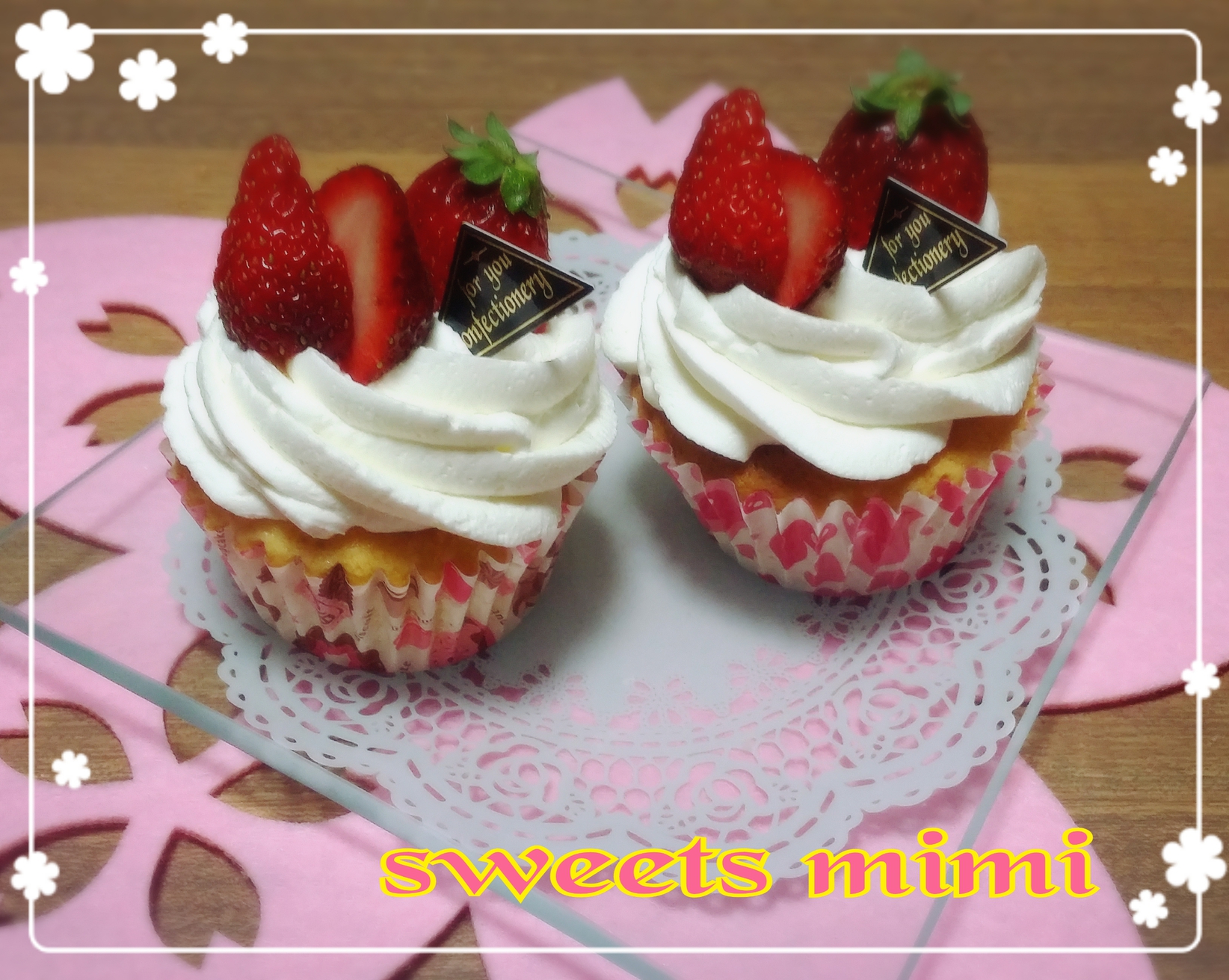 いちごショートケーキ風カップケーキ Sweets Mimi 旧パーラーミミ