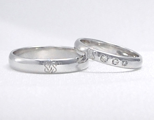沖縄縁起物結婚指輪シリーズ「結(むすび)」 ウスリ~敬う~