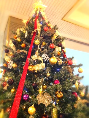 クリスマスツリー設置完了