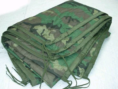 軍放出・ウッドランド ポンチョライナー