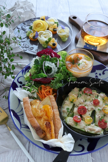 ワンブレートランチはやちむんニーフェで ワンブレートランチはやちむんニーフェで