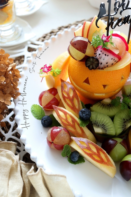 ハロウィンの食卓が盛り上がる!カットフルーツ ハロウィンの食卓が盛り上がる!カットフルーツ
