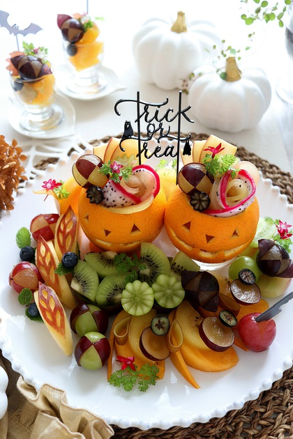 ハロウィンの食卓が盛り上がる!カットフルーツ ハロウィンの食卓が盛り上がる!カットフルーツ