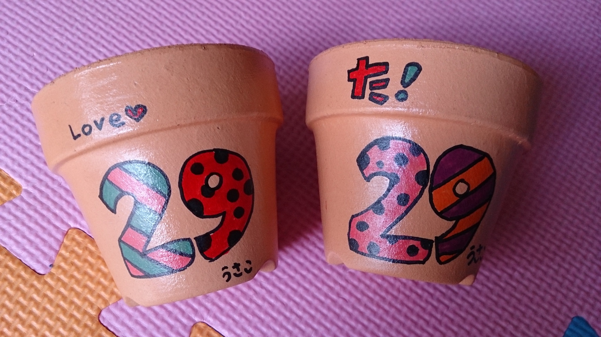 ☆簡単☆お絵かきリメ鉢♫ ☆簡単☆お絵かきリメ鉢♫