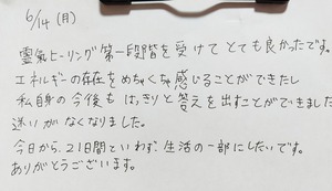 沖縄レイキアチューメント感想レベル1 沖縄レイキアチューメント感想レベル1